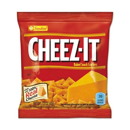 Kelloggs Sunshine, Cheez-It Crackers, 1.5 Oz Bag, Reduced Fat, 60PK 122264